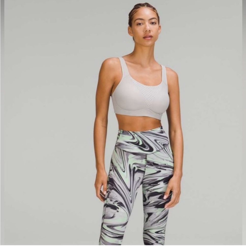 Lululemon‎ run times high support bra 32DDD (E/F) seal gray
